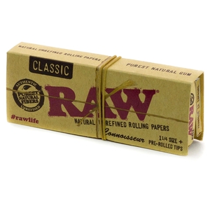 Бумажки с Pre-Rolled Tips RAW "Classic" Conno1¼